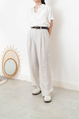 Light grey silk smooth summer pants