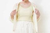 Butter yellow smooth soft outer w/ mesh collar