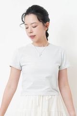 White stripes minimal cutting Tee