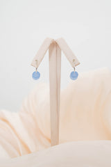 Ring earrings w/ blue beads