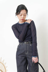 Navy double layerings top
