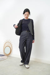 Dark navy classic straight cut jeans