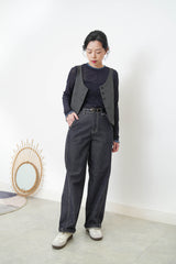 Dark navy classic straight cut jeans