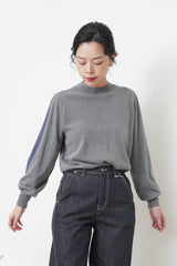 Grey sweater w/ double layering sleeves
