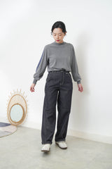 Grey sweater w/ double layering sleeves