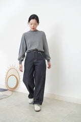 Grey sweater w/ double layering sleeves