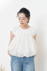 White cloud shape 2 ways mesh cami