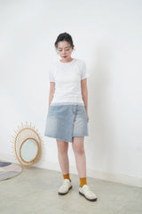 White Tee top in sheer cami layering