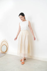 Orange mesh ballet sandals