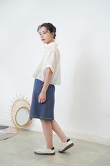 Details leather sneakers