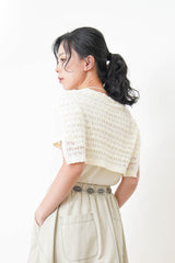 Ivory top w/ scarf set