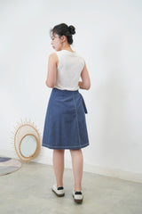 Mint vest w/ ribbon embroidery details