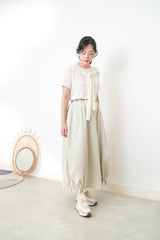 Ivory top w/ scarf set