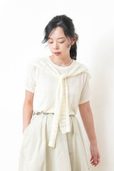 Ivory top w/ scarf set