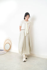 Ivory top w/ scarf set