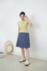 Mint vest w/ ribbon embroidery details