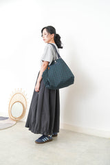 Navy 2 ways tote bag