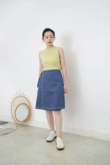 Mint vest w/ ribbon embroidery details