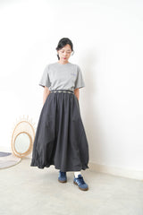 Grey ribbon print tee