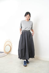 Grey ribbon print tee