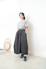 Grey ribbon print tee