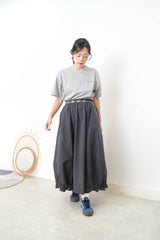 Grey ribbon print tee