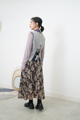 Grey vest w/ strings back details