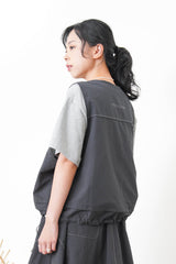 Grey ribbon print tee