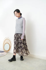 Grey vest w/ strings back details