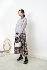 Grey vest w/ strings back details