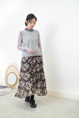 Grey vest w/ strings back details