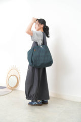 Navy 2 ways tote bag
