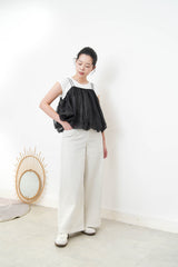 Black cloud shape 2 ways mesh cami