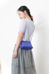2 ways purple pillow bag w/ premium leather