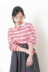 Pink polo vintage top