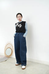 Baby blue loose cut turtle neck inner