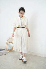 Brown thin leather belt