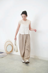 White texture cami vest w/ adj. shoulder straps