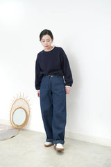 Navy pullover w/ white shirt layers