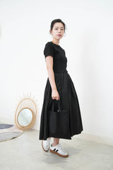 Black minimal dress w/ pockets