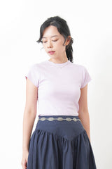 Pastel purple basic tee top