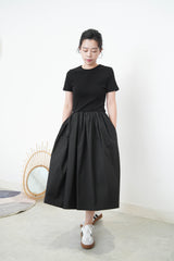 Black minimal dress w/ pockets