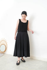 Black wavy texture crochet vest