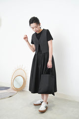 Black minimal dress w/ pockets