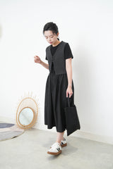 Black minimal dress w/ pockets