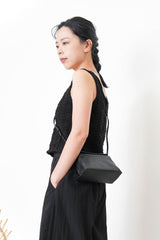 2 ways purple pillow bag w/ premium leather