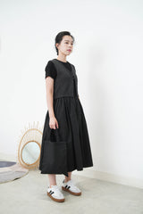 Black minimal dress w/ pockets