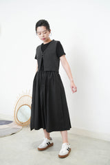 Black minimal dress w/ pockets