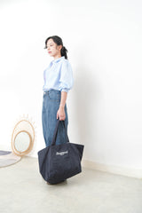 Navy 2 ways tote bag