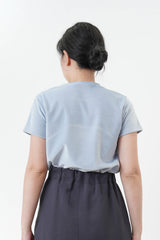 Blue velvet tee top